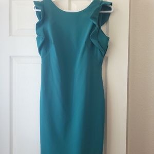 Calvin Klein Green Sheath Dress, size 4